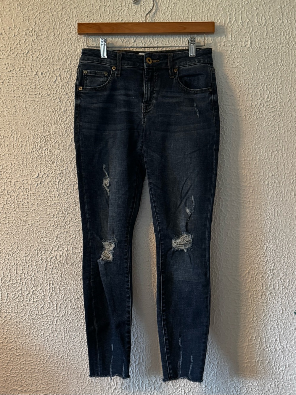 pistola Dark Blue Distressed Skinny Jeans